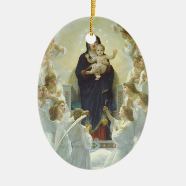 Anges Adore Marie et Jésus Ornement (Devant)