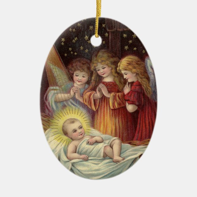 Anges Avec Ornement En Céramique Jésus (Devant)