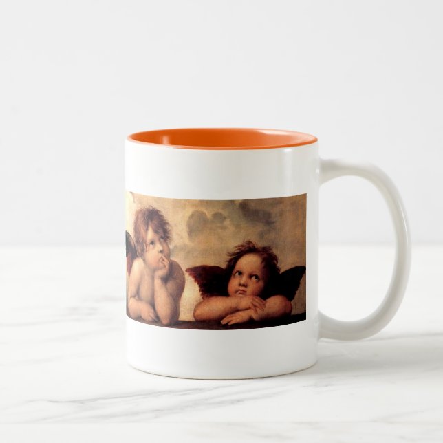 ANGES célèbres de Raphael peignant l'image, tasse (Droit)