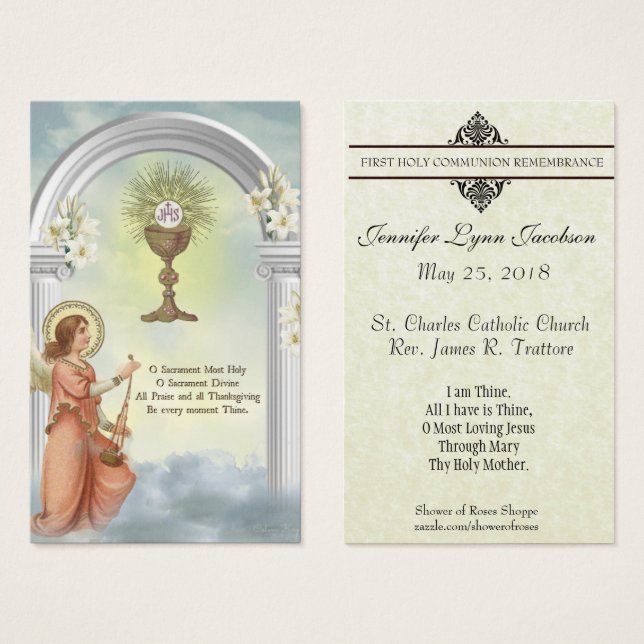 Anges de la communion première Eucharistie Jésus (Devant & derrière)