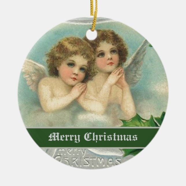 Anges de Noël et ornements de baies saintes (Devant)