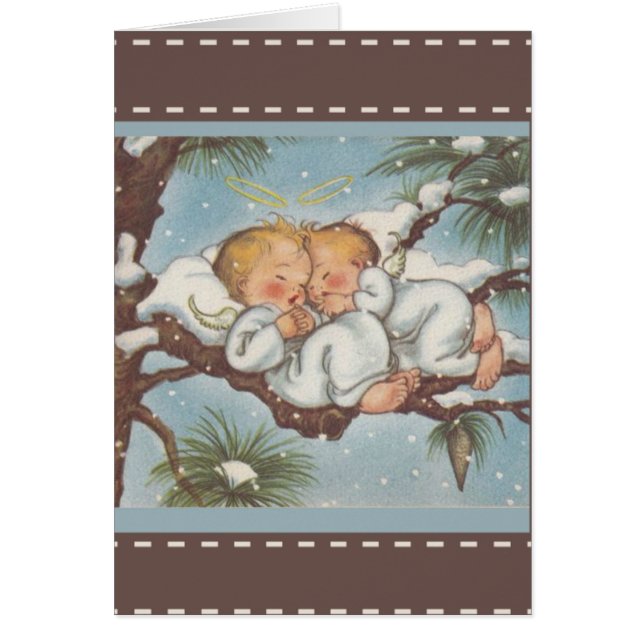 Anges jumeaux d'ange dormant dans des branchs de (Devant)