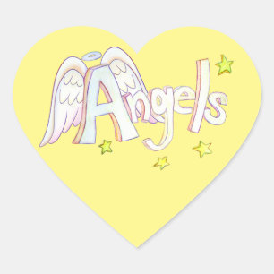 Anges Mot Inspirationnel Art autocollants