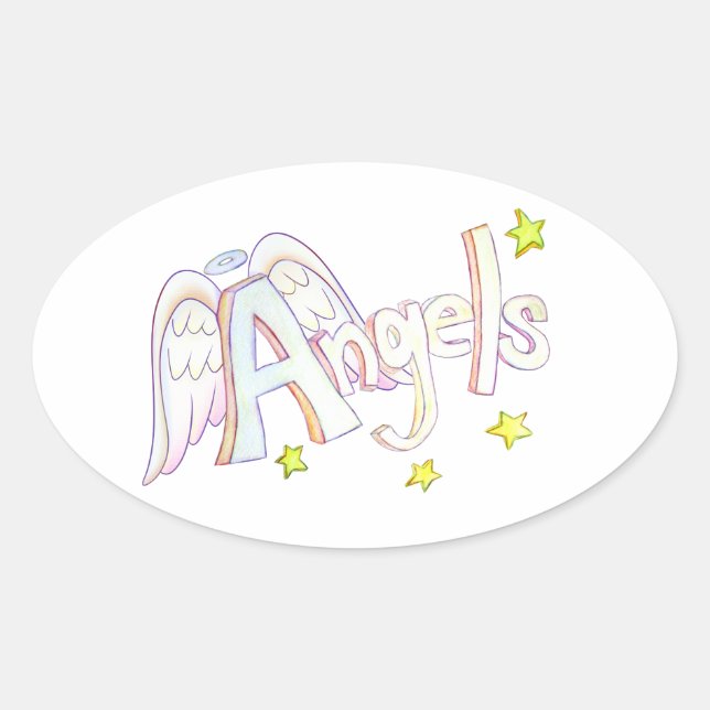 Anges Stickers Art Décal Word Inspiration (Devant)