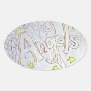 Anges Stickers Art Décal Word Inspiration