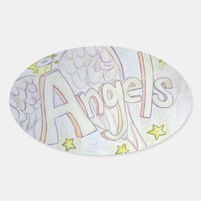Anges Stickers Art Décal Word Inspiration (Devant)