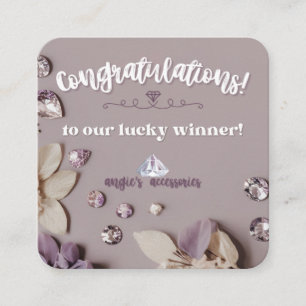 Angie's Accessories Custom Order "Congrat card" Square Business Card