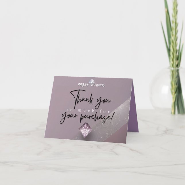 Angie's Accessories Custom Thank You Card (Front)
