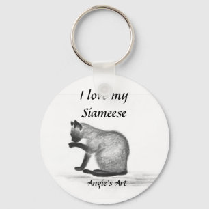 Angie's Art "Siameese Cat" Keychain