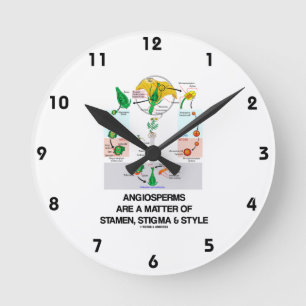 Angiosperms Are A Matter Of Stamen, Stigma & Style Round Clock