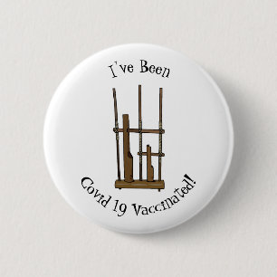 Angklung cartoon illustration 2 inch round button