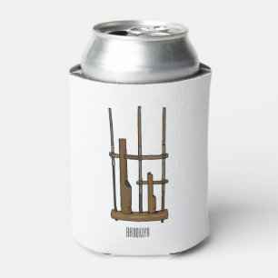 Angklung cartoon illustration can cooler