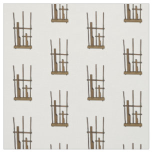 Angklung cartoon illustration fabric