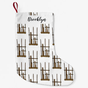 Angklung cartoon illustration small christmas stocking