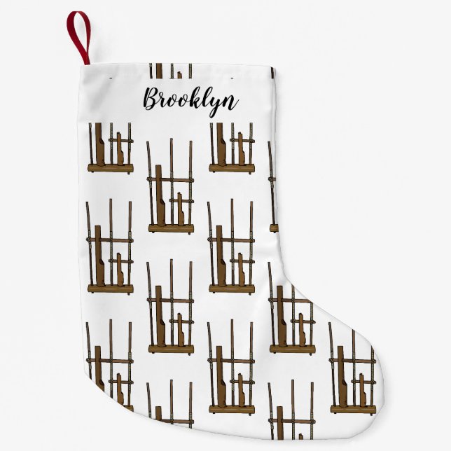 Angklung cartoon illustration small christmas stocking (Front)
