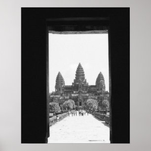 Angkor Cambodia, Angkor Wat Doorway View 2 Poster