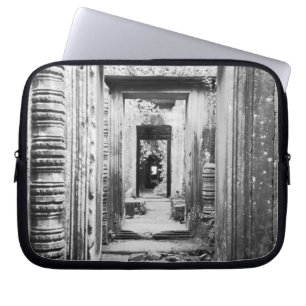 Angkor Cambodia, Doorways Preah Khan Laptop Sleeve