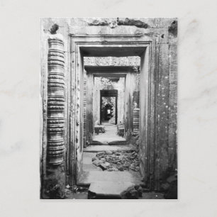 Angkor Cambodia, Doorways Preah Khan Postcard