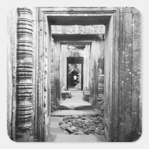 Angkor Cambodia, Doorways Preah Khan Square Sticker