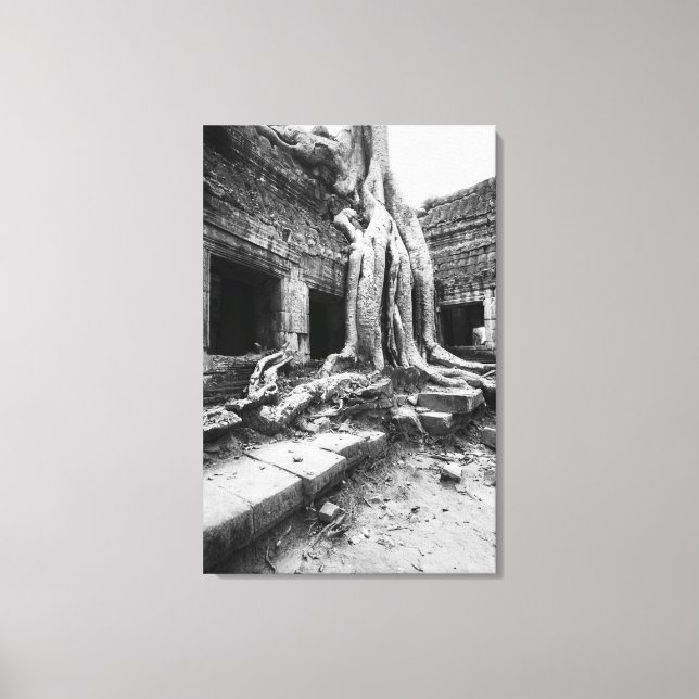 Angkor Cambodia, Ta Prohm Tree Canvas Print (Front)