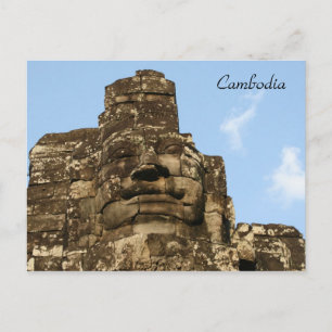 angkor face postcard