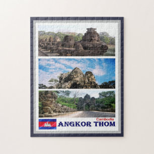 Angkor Thom - Cambodia - Mosaic - Jigsaw Puzzle