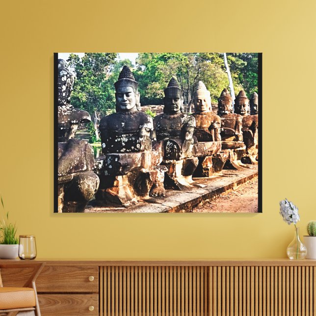 Angkor Thom God Statues  Canvas Print (Insitu(LivingRoom))