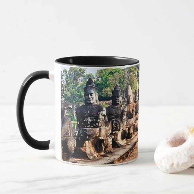 Angkor Thom God Statues  Mug (With Donut)