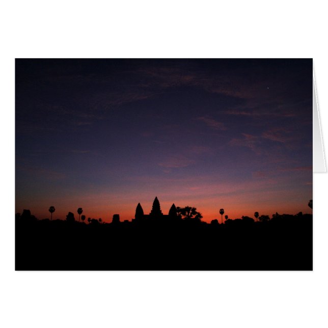 Angkor Vat au lever de soleil (carte) (Devant horizontal)
