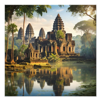 Angkor Wat, ancient Khmer temple Photo Print