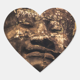 Angkor Wat Buddha Heart Sticker