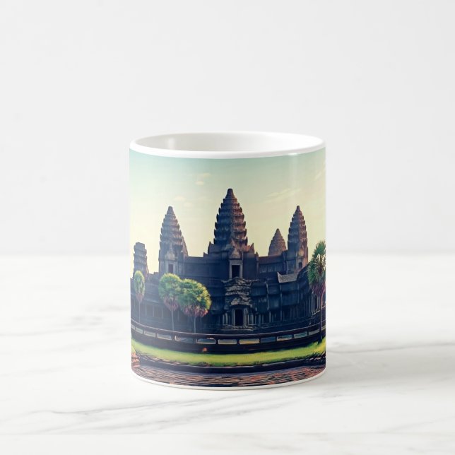Angkor Wat Cambodia at Dawn Coffee Mug (Center)
