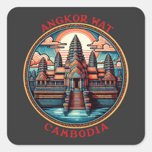 Angkor Wat, Cambodia Square Sticker
