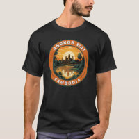 Angkor Wat Cambodia Travel Art Badge