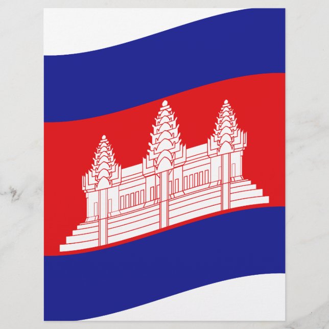Angkor Wat Cambodian Flag Wave (Front)