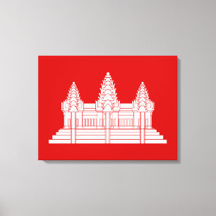 Angkor Wat Cambodian / Khmer Flag Canvas Print