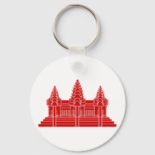 Angkor Wat Cambodian / Khmer Flag Keychain