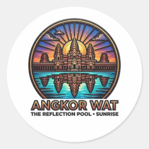 ANGKOR WAT CLASSIC ROUND STICKER
