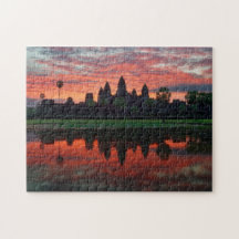 Angkor Wat Reflecting in Pond in Cambodia