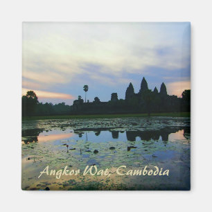 Angkor Wat Silhouette Colours Magnet