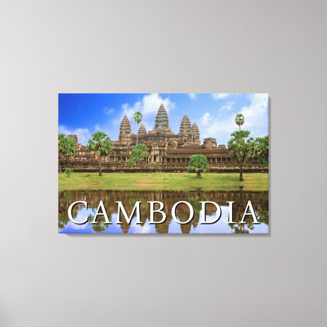 Angkor Wat Temple | Kampuchea, Cambodia Canvas Print (Front)