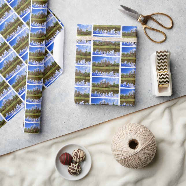 Angkor Wat Temple | Kampuchea, Cambodia Wrapping Paper (Crafts)