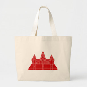Angkor Wat Ver.2.0. Khmer Temple Large Tote Bag