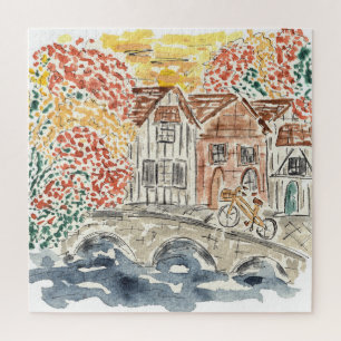 Anglais Aquarelle Campagne Puzzle