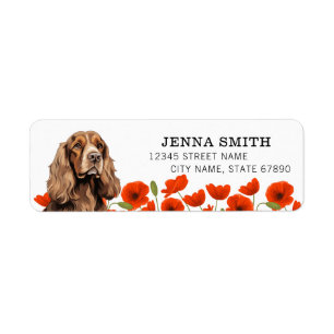 Anglais Cocker Spaniel Retourner l'adresse Étiquet