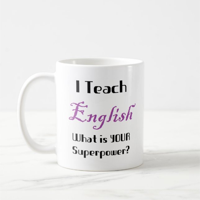 anglais enseigner café tasse (Gauche)