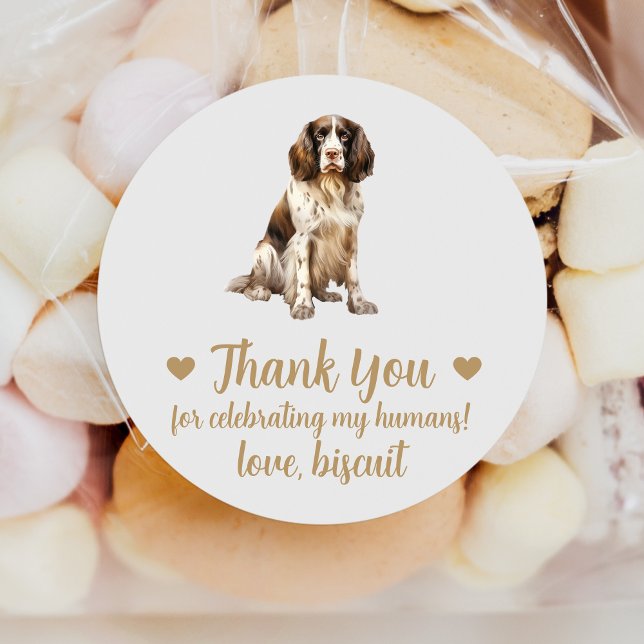 Anglais Espagnol Chien Mariage Favoriser Stickers (Créateur téléchargé)