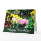 Anglais Garden Florals Carte de voeux Anniversaire