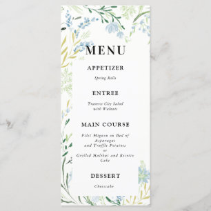 Anglais Meadow délicate fleur Mariage Menu