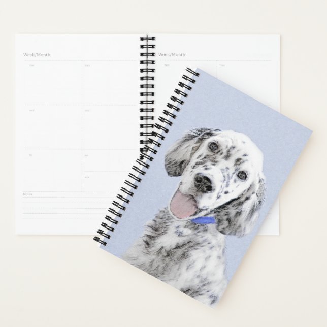 Anglais Setter Blue Belton Peinture Chien Art (Devant avec enveloppe)